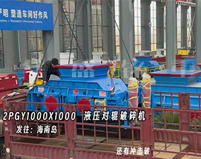2PGY1000X1000型液压对辊破碎机发往海南岛